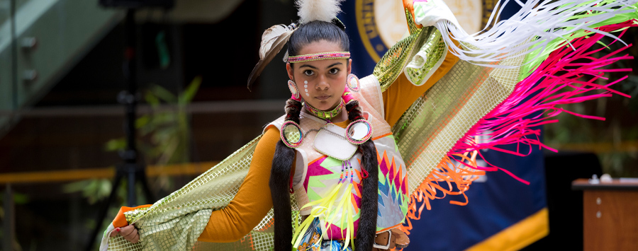 1 of 5, Teenage Native American dancer