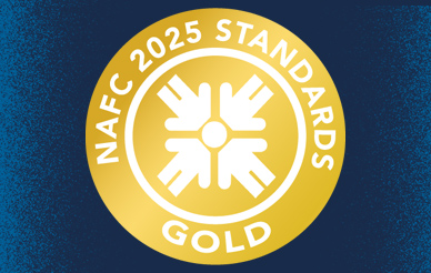 Gold seal logo from National Association of Free and Charitable Clinics (NAFC) Quality Standards Program