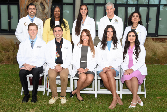 group of PRME-TIDE students, faculty and staff at White Coat Ceremony