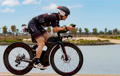 Jeff Krebs, M.D. '86 on his bicycle