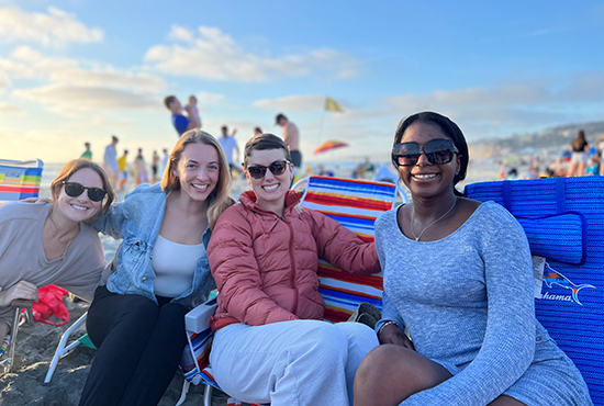 Residents from the OB-GYN residency program at the beach